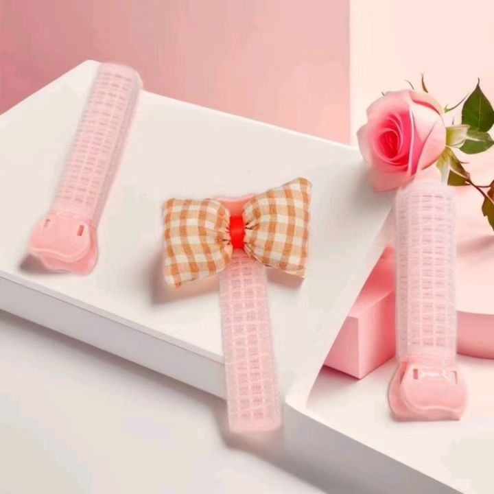 New checkered bow voluminous hair clip, bangs voluminous hair clip, perming styling zone clip, self-adhesive water spray detail image 6