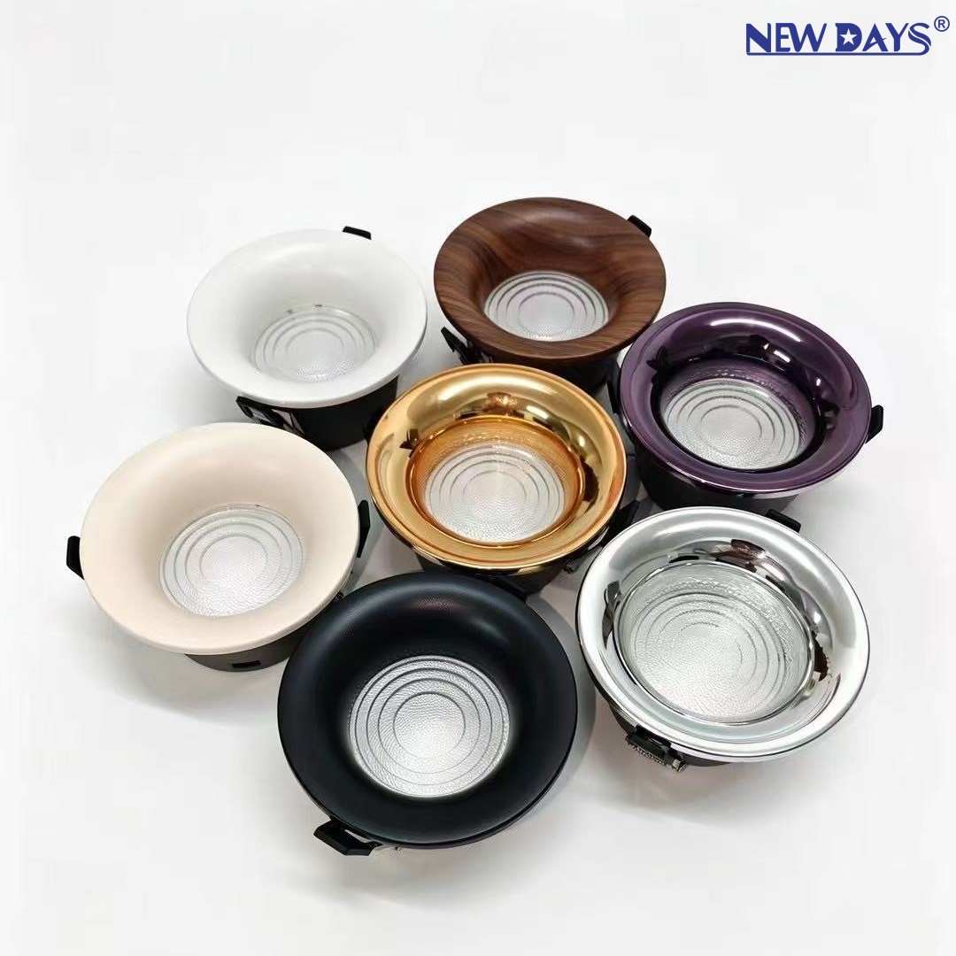 NEWDAYS brand cross-border new led anti-glare tin DOB spotlights and downlights, eye-protecting, flicker-free, energy-saving and high-brightness lighting fixtures, ceiling lights, and led downlights