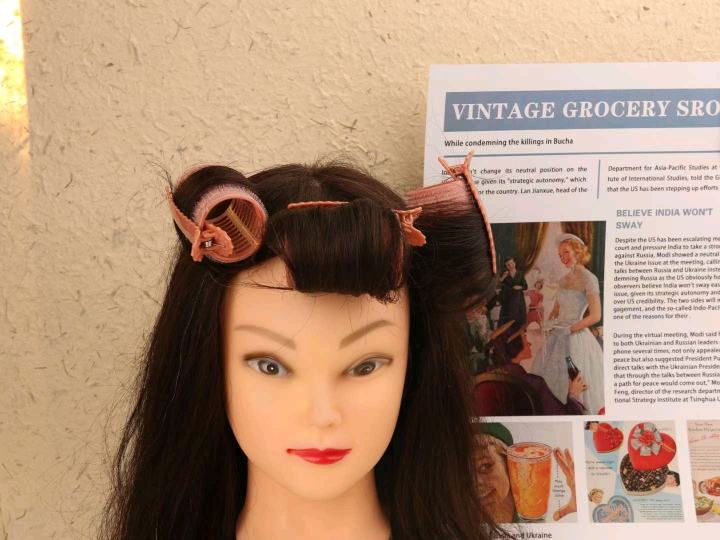 Venta directa de fábrica seis cargadores con clips rizos de pelo flequillo rizos de pelo voluminoso perezoso rizos autoadhesivos no daña el conjunto de pelo detail image 6