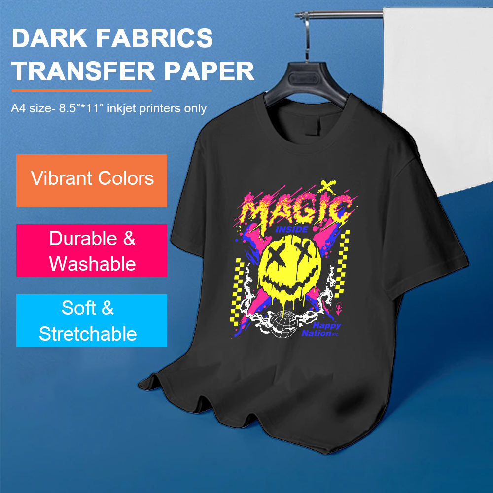 Papel de transferencia térmica papel de transferencia térmica papel de camiseta papel de transferencia térmica oscuro papel de transferencia térmica impresión inkjet papel fotográfico transferencia térmica PaperT papel de transferencia térmica details Picture