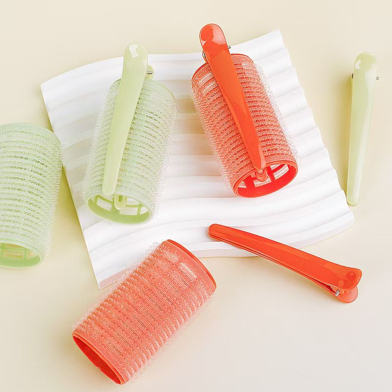 一字夹六个自粘空气刘海卷发筒带夹子发根卷发器懒人免烫定型卷发详情图4