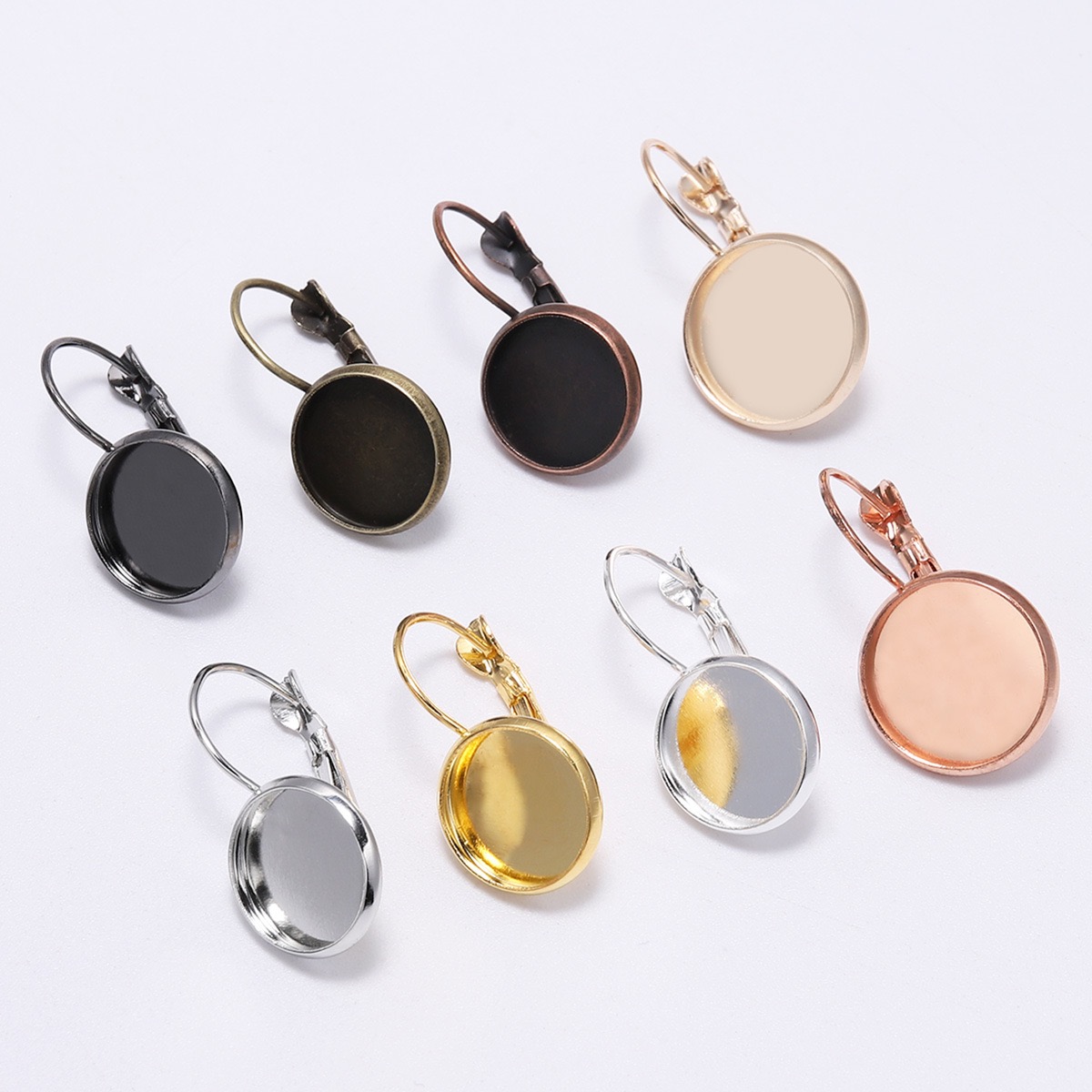 DIY ear pins, ear studs, hanging accessories, semi-finished earrings, multiple specifications, inner diameters 8mm-20mm, factory direct sales and wholesale details Picture