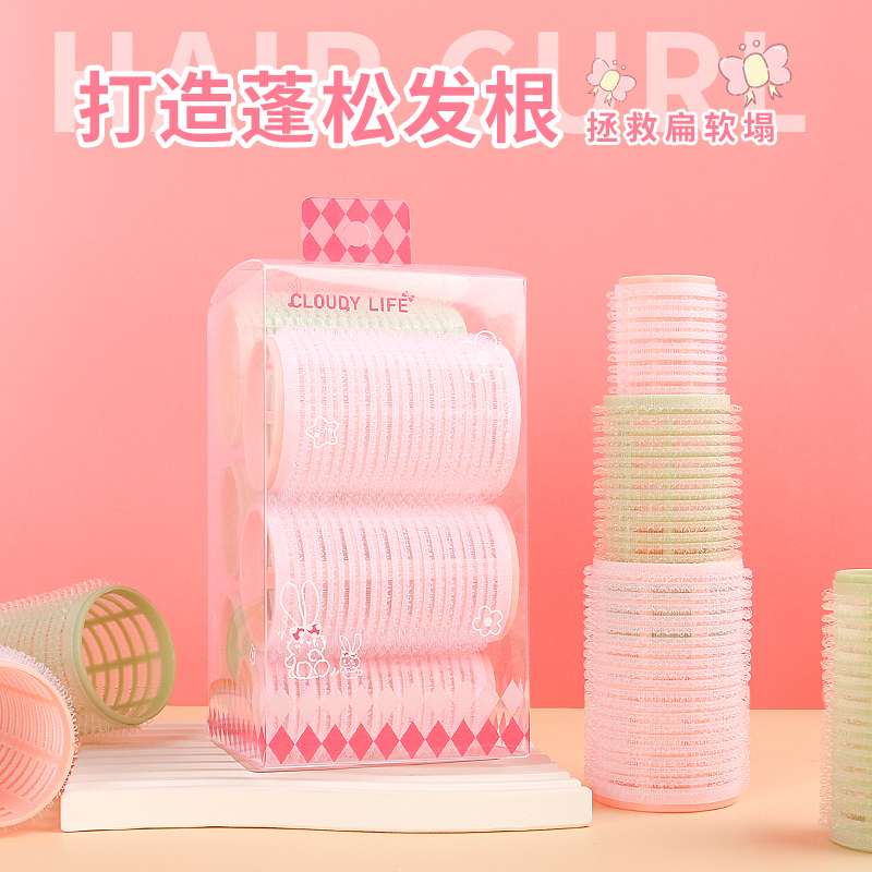 Factory direct sales of a set of six large, medium and small curling tubes, bangs, pear blossom hair and inner buckle hair curls