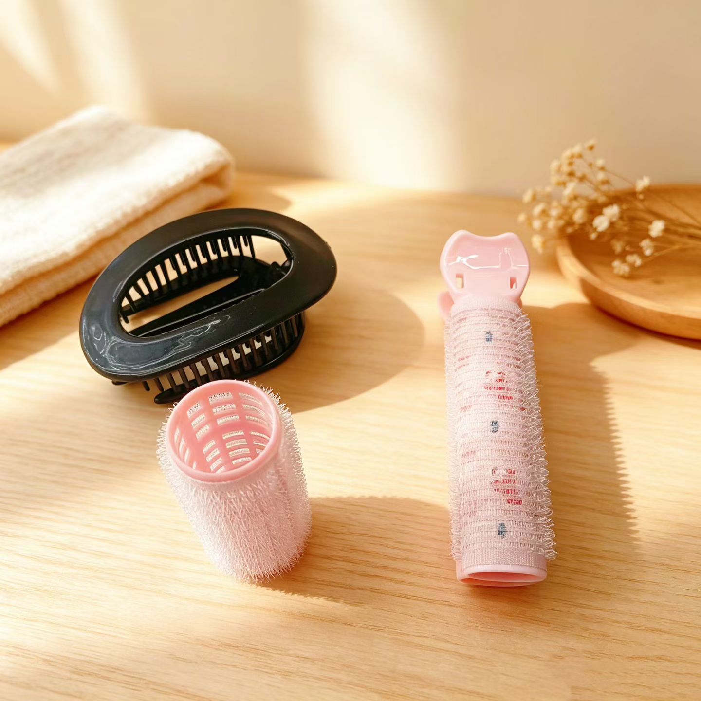 Boxed self-adhesive curling iron voluminous clip set Lazy person's no-perming curling combination set Specification image