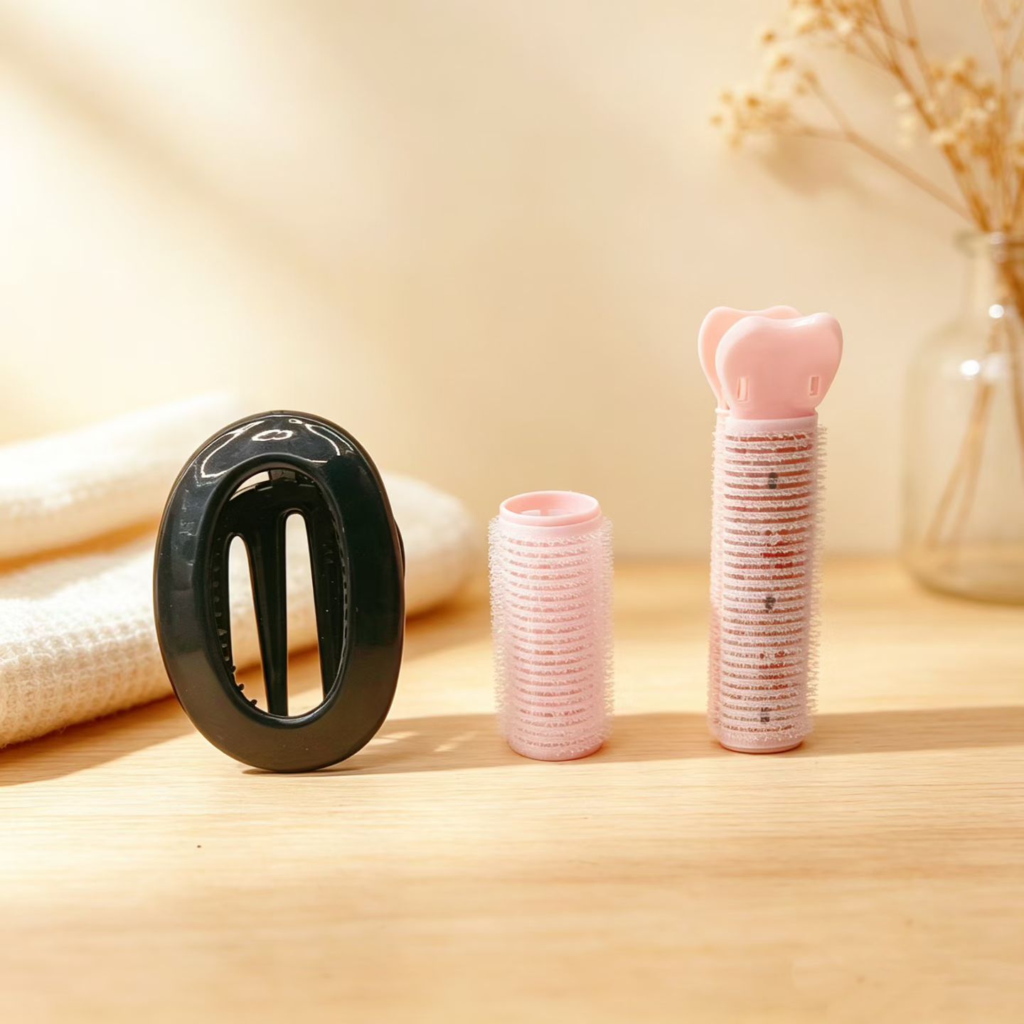 Boxed self-adhesive curling iron voluminous clip set Lazy person's no-perming curling combination set details Picture