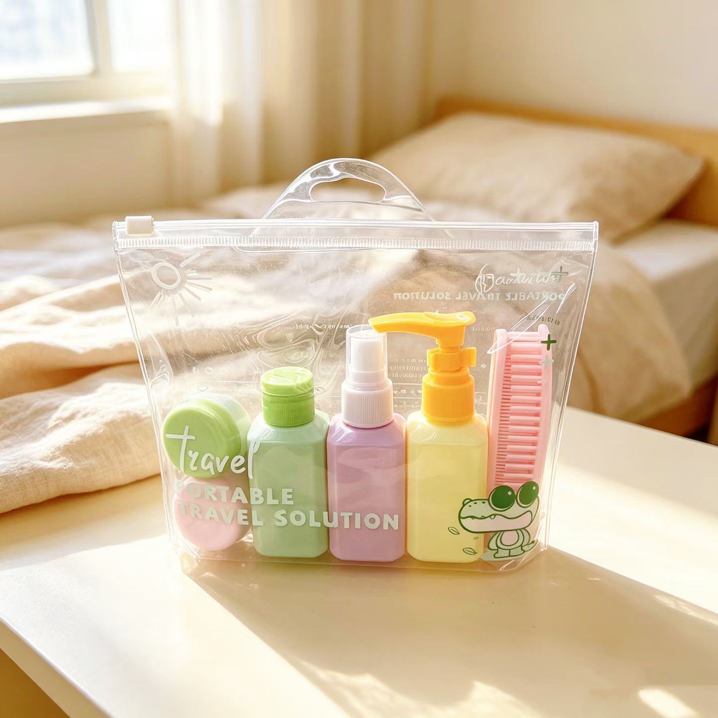 Factory wholesale macaron travel sub-bottle sets, empty bottle skin care products, spray and press bottles detail image 2