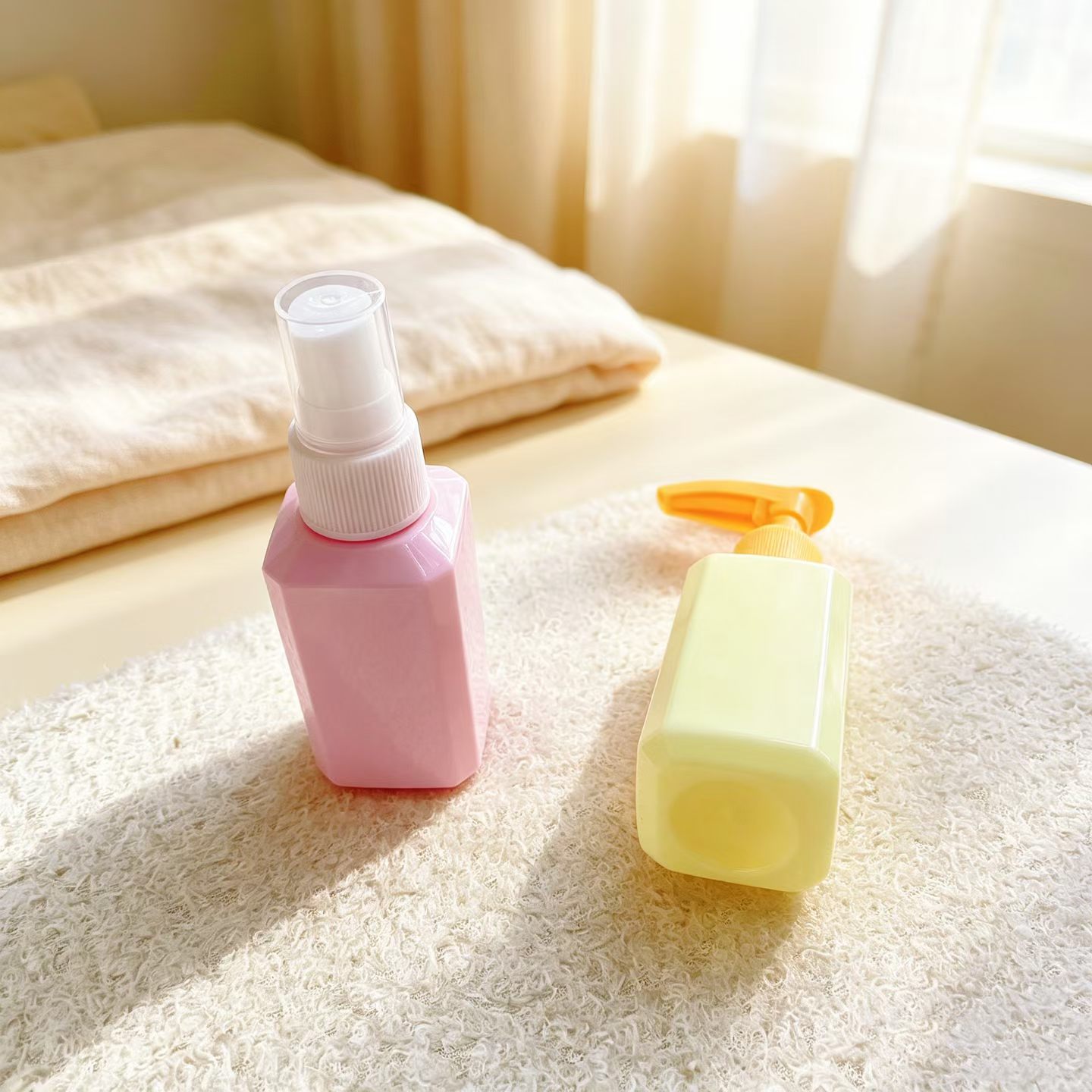 Factory wholesale macaron travel sub-bottle sets, empty bottle skin care products, spray and press bottles detail image 8