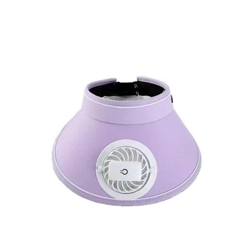 Multi-functional sun protection hat with USB fan three-speed adjustment, new rechargeable fan sun protection hat with brim, summer outdoor large-brim sun protection hat, high-top ultraviolet sun protection hat details Picture