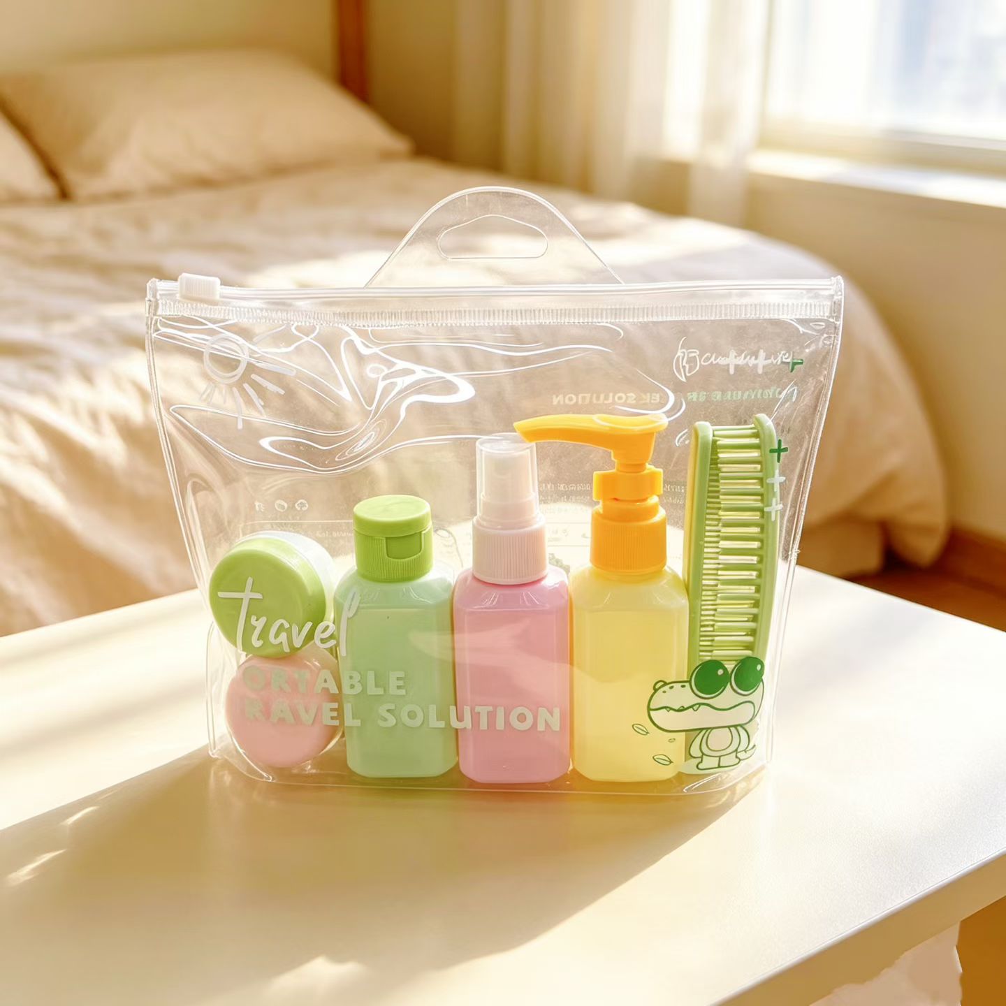 Factory wholesale macaron travel sub-bottle sets, empty bottle skin care products, spray and press bottles Specification image