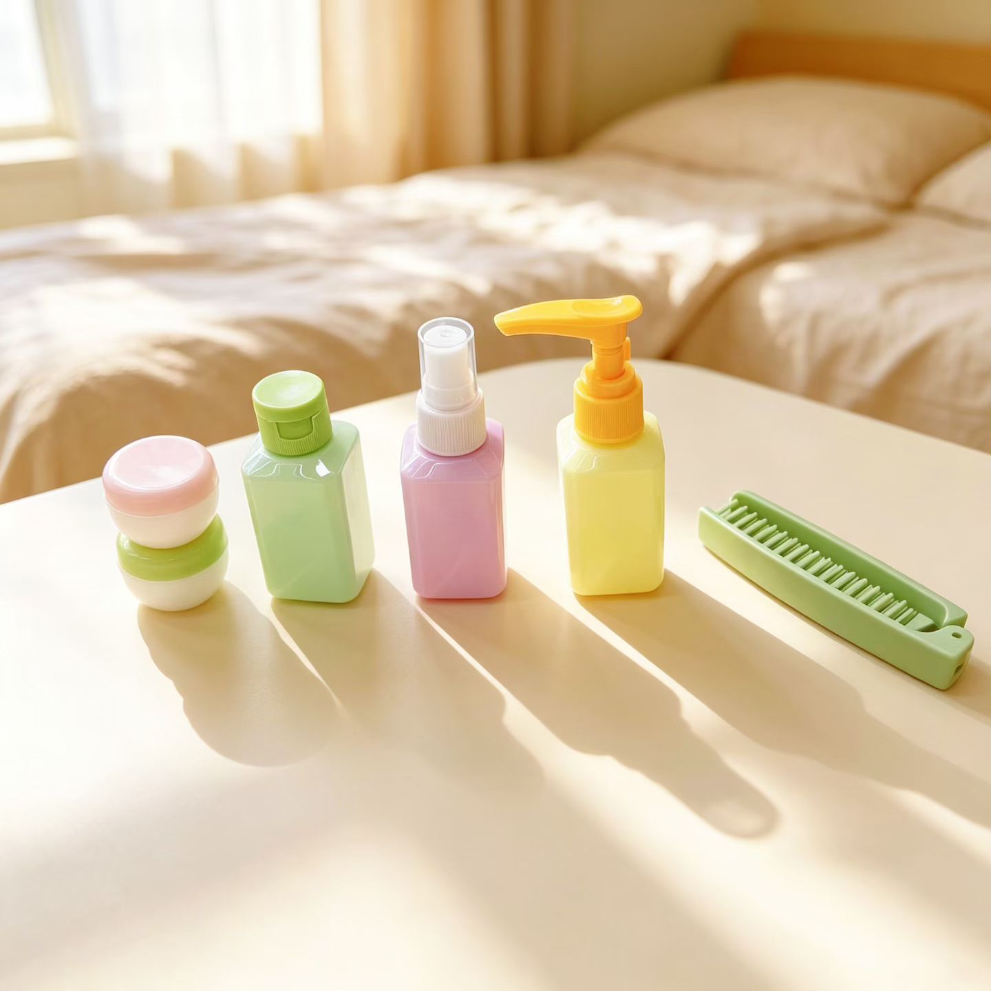 Factory wholesale macaron travel sub-bottle sets, empty bottle skin care products, spray and press bottles detail image 4