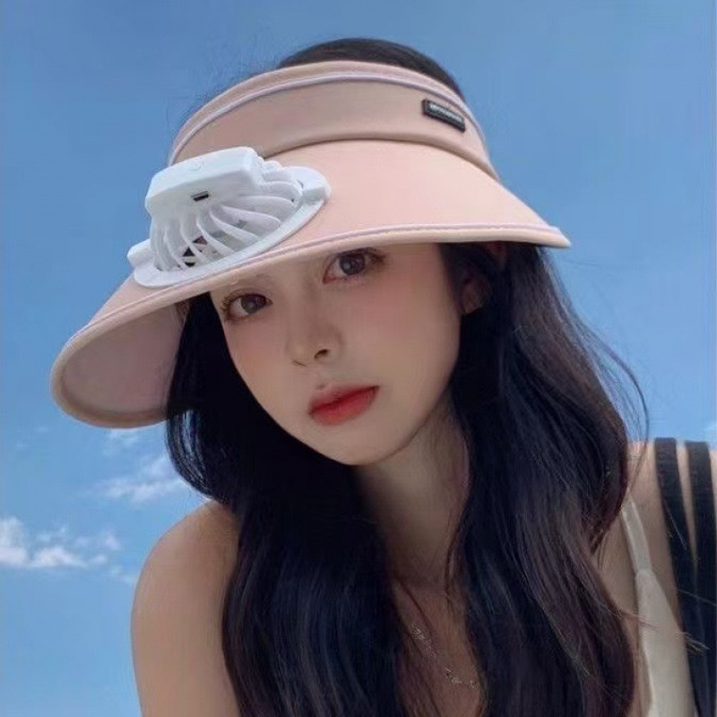 Multi-functional sun protection hat with USB fan three-speed adjustment, new rechargeable fan sun protection hat with brim, summer outdoor large-brim sun protection hat, high-top ultraviolet sun protection hat Specification image