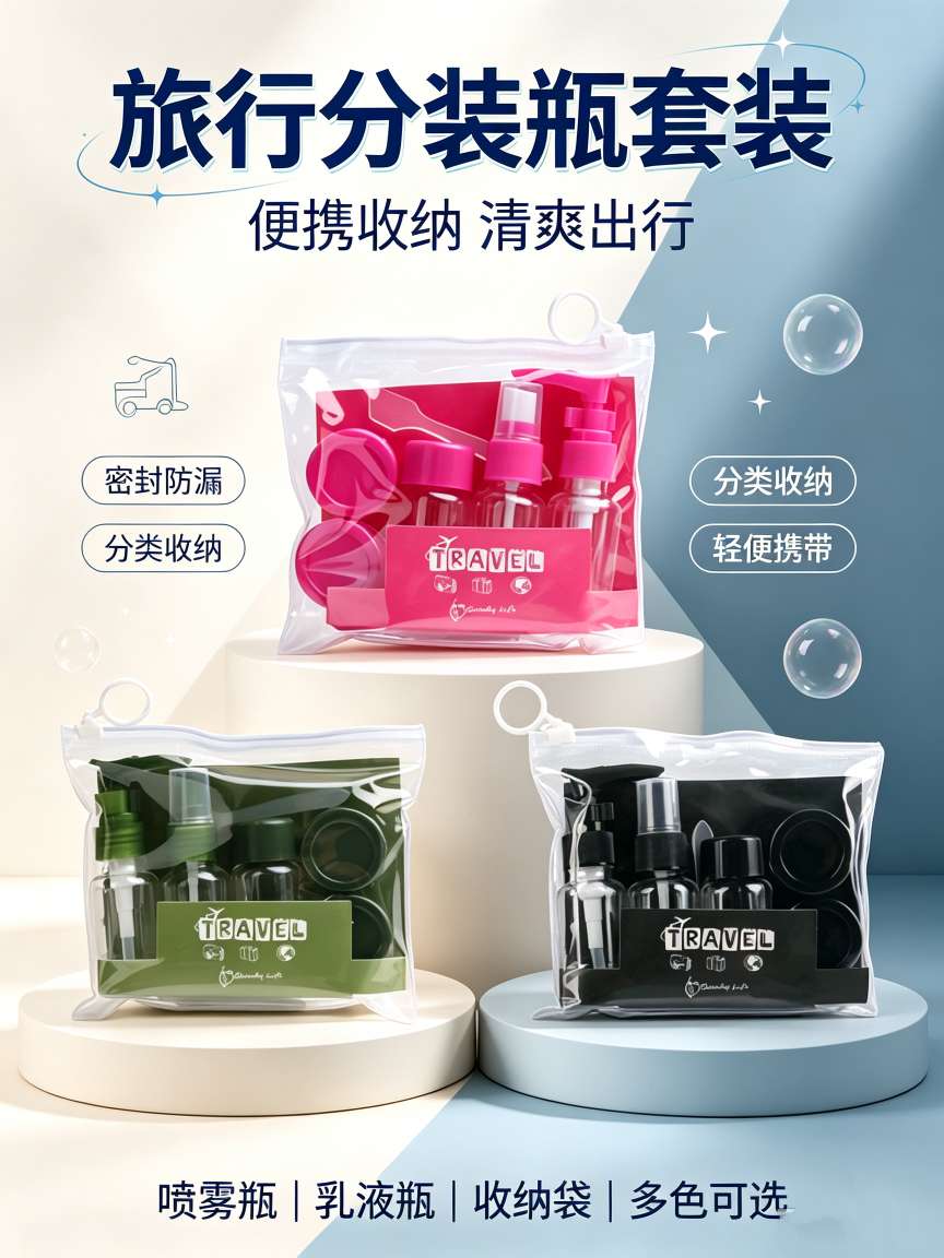 وعاء رذاذ متعدد الأغراض من نوع 30ML لعطور محلل فراغي مزود في وعاء يحتوي على مستحضرات تجميل محمولة