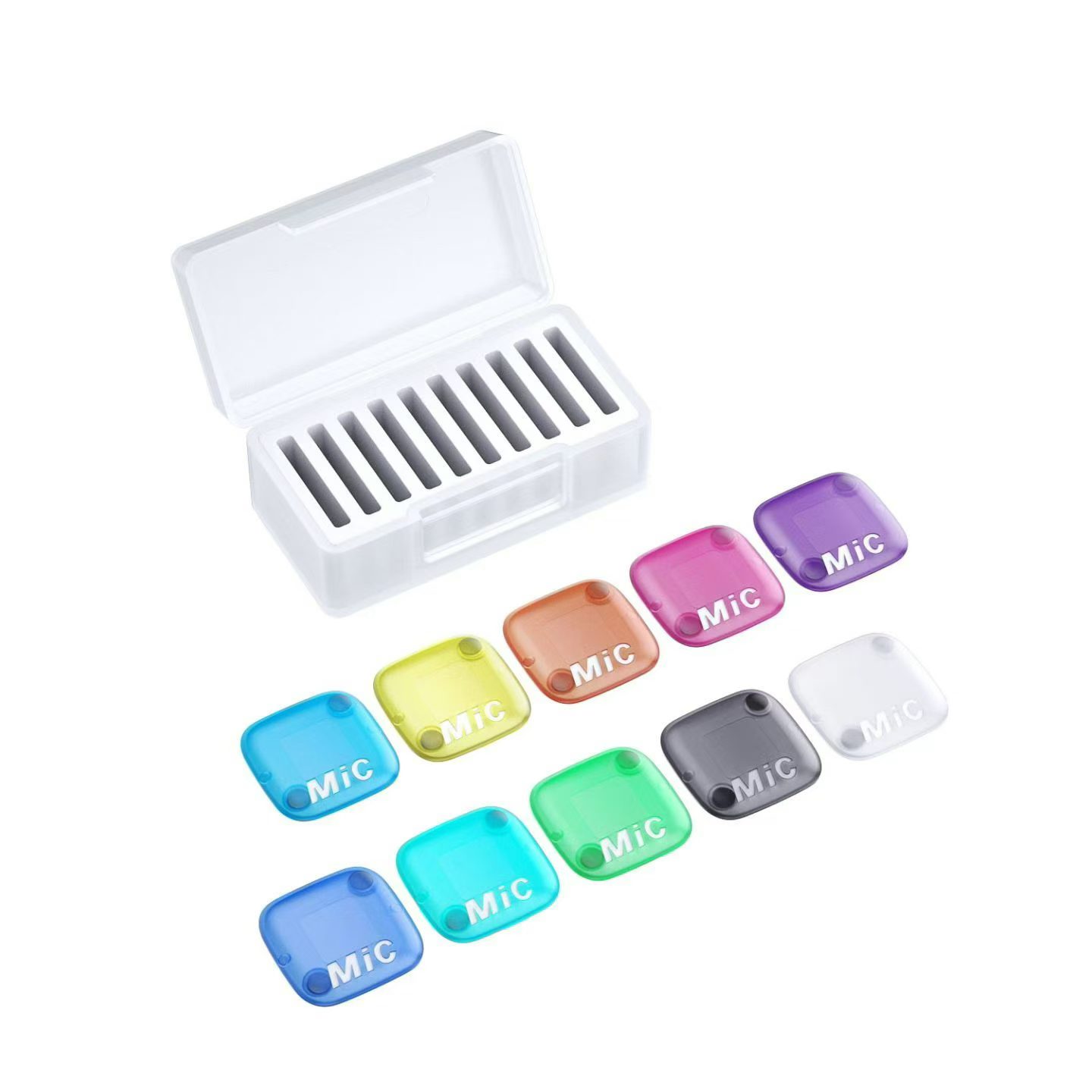 Venta directa de fábrica QY33 inalámbrico collar clip micrófono absorción magnética color de la cubierta frontal al aire libre en vivo AI reducción de ruido micrófono detail image 7