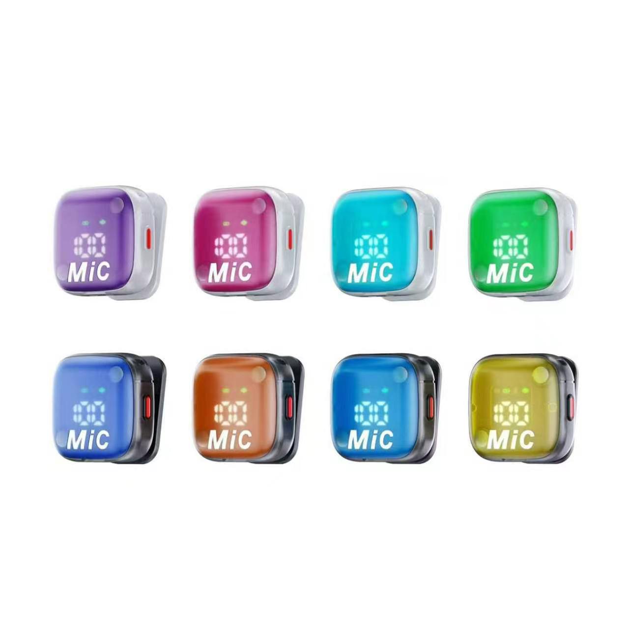 Venta directa de fábrica QY33 inalámbrico collar clip micrófono absorción magnética color de la cubierta frontal al aire libre en vivo AI reducción de ruido micrófono detail image 6