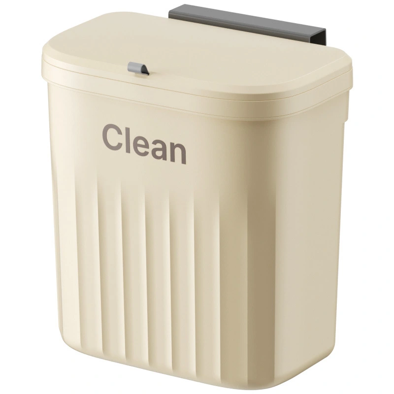 N22-3801 Household plastic flip lid wall-mounted trash can, kitchen, bathroom and toilet crevices wall-mounted storage pressure ring detail image 15