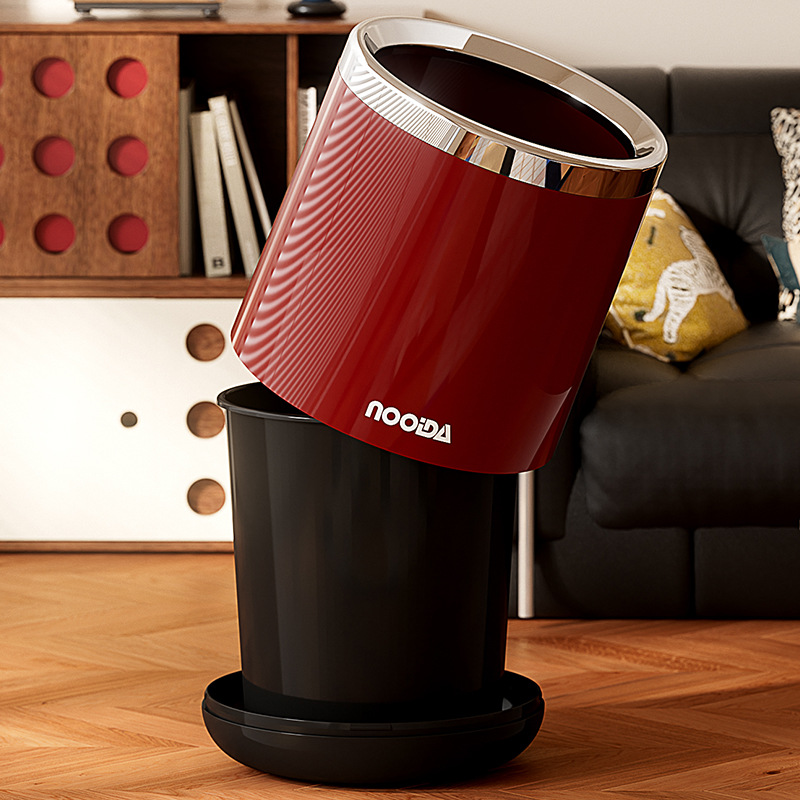 N22-N9388 Household living room, high appearance level trash can, indoor office, living room, kitchen, round, uncovered Application Scenario