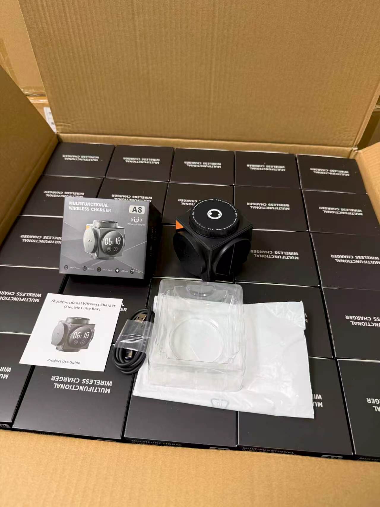 The new cross-border magnetic heat dissipation wireless charger is suitable for the 3-in-1 wireless fast charging of iphones Application Scenario