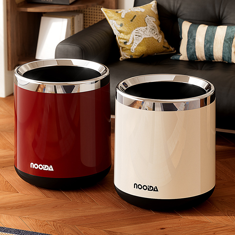 N22-N9388 Household living room, high appearance level trash can, indoor office, living room, kitchen, round, uncovered