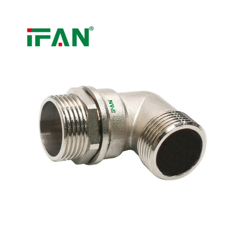 IFAN Premium Plated Plumbing Fitting – Male Thread Elbow Specification image