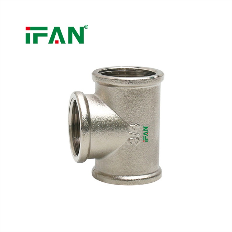 IFAN Plated Plumbing Tee Fitting with Quick-Connect Ends details Picture