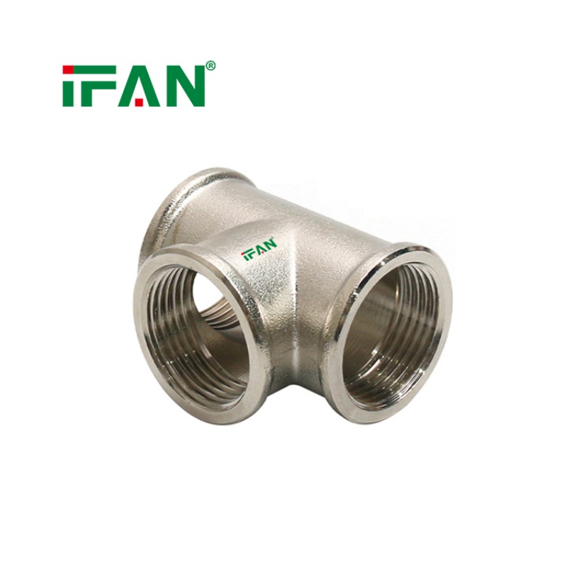 IFAN Plated Plumbing Tee Fitting with Quick-Connect Ends Specification image