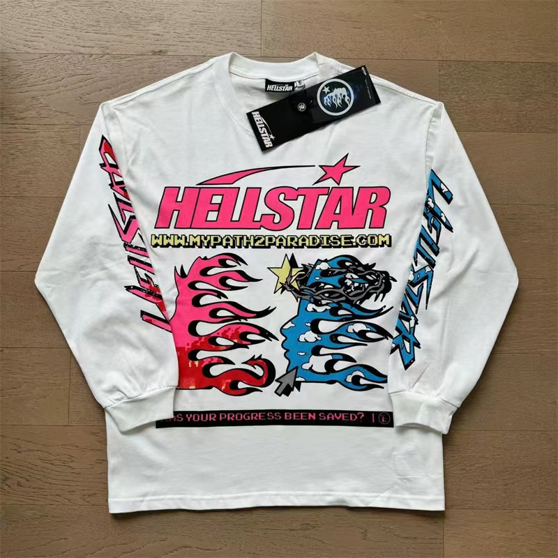 Cross-border real shot Hell Star waterprint short-sleeved T-shirt 250g cotton couple hoodie pure cotton short-sleeved clothes men's short-sleeved trendy T-shirt Short-sleeved T-shirt Cotton short-sleeved Specification image