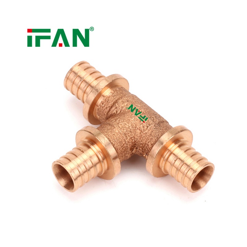 IFAN China Factory Bronze PEX Compression Fittings Tee details Picture
