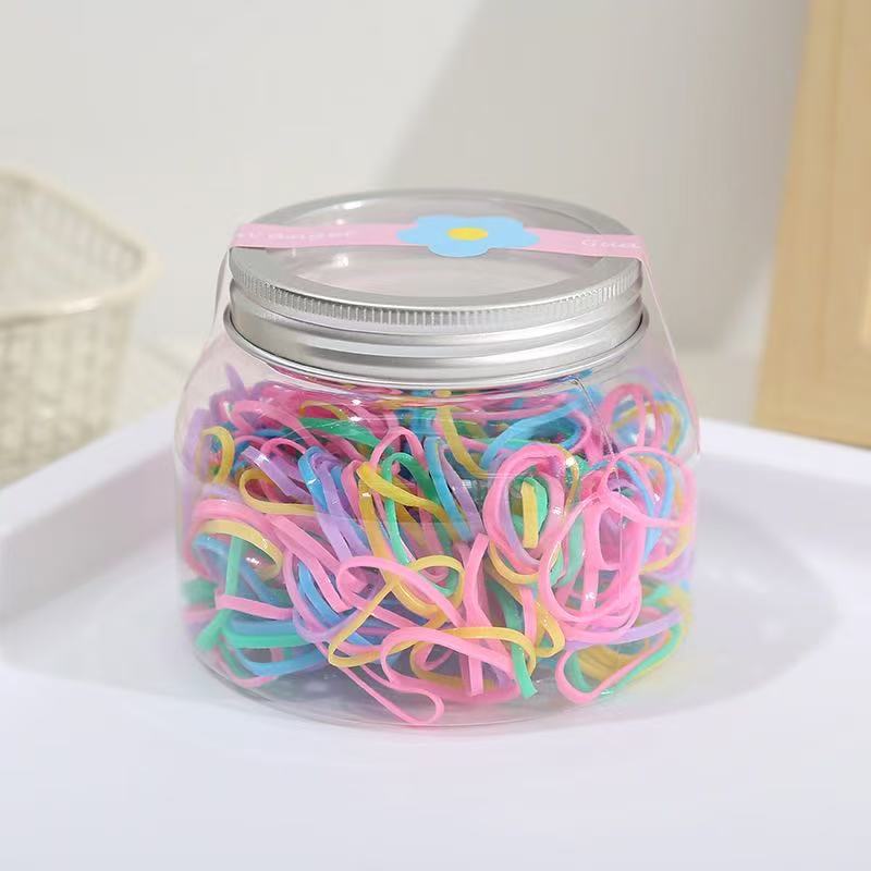 Colored elastic band glass can hair loop combo estampado de leopardo grueso accesorios para el pelo niños accesorios para el pelo de moda Application Scenario