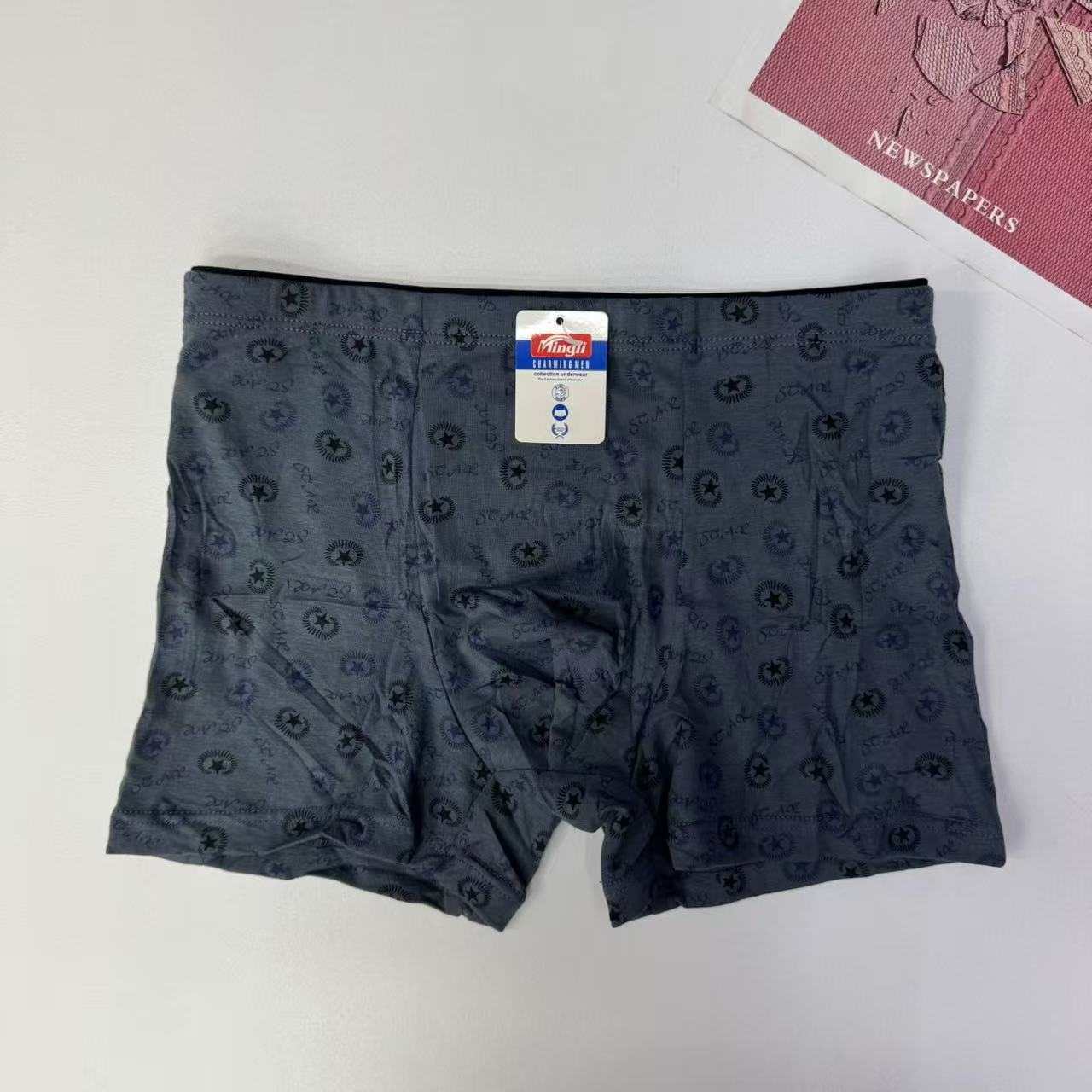 6355# Ivory Coast export Men's briefs Trendy Star Letter printed Men's underwear Plus-size men's briefs QNI Specification image
