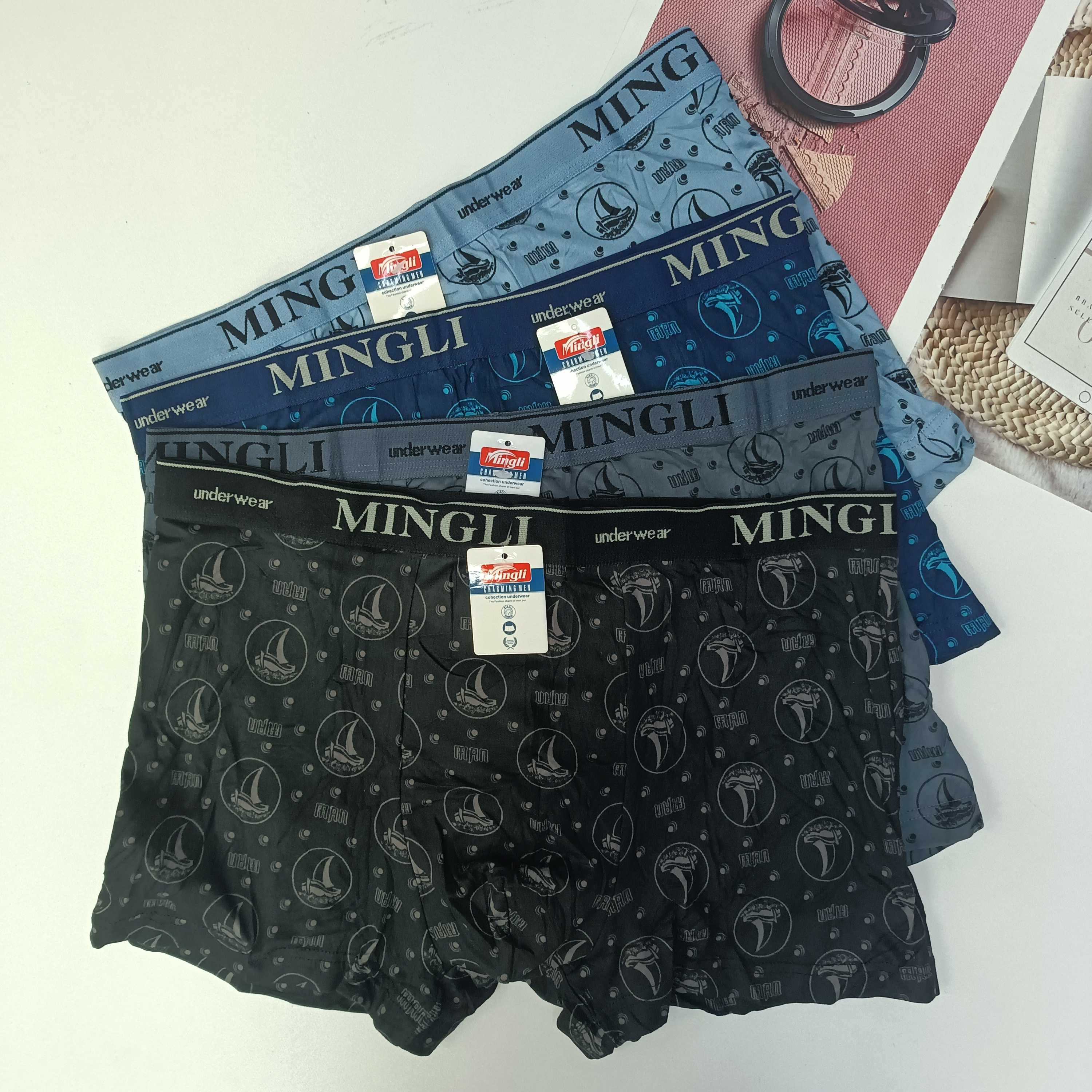 6970# Benin Foreign Trade Men's Briefs, low-key sailing ship print Men's underwear, plate-size men's briefs, QNI Item Picture