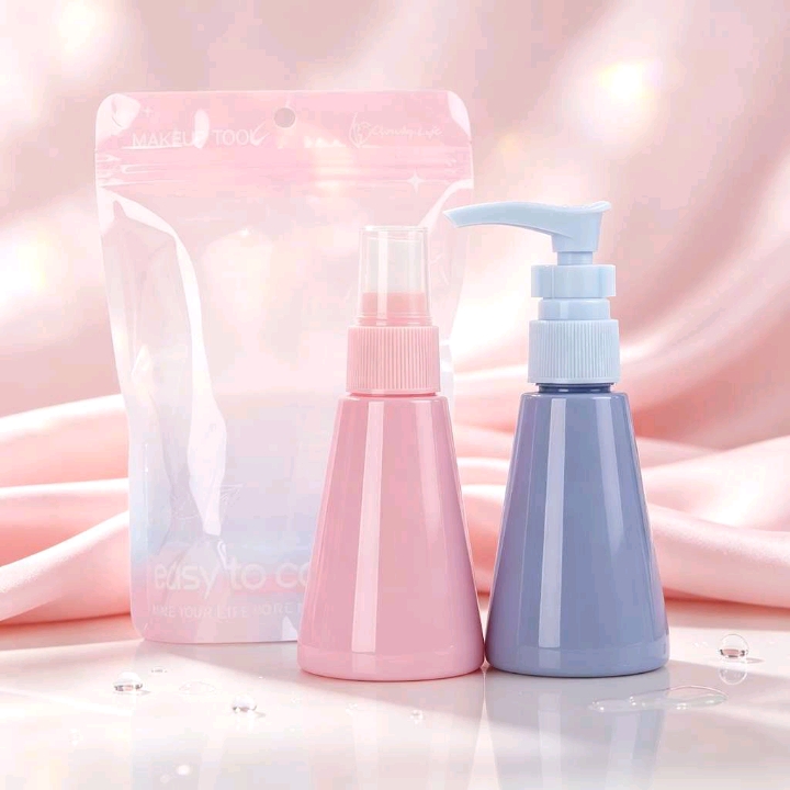 Macaron sub-bottle set, spray bottle, pump bottle combination, travel portable skin care products, portable storage for empty bottles detail image 7