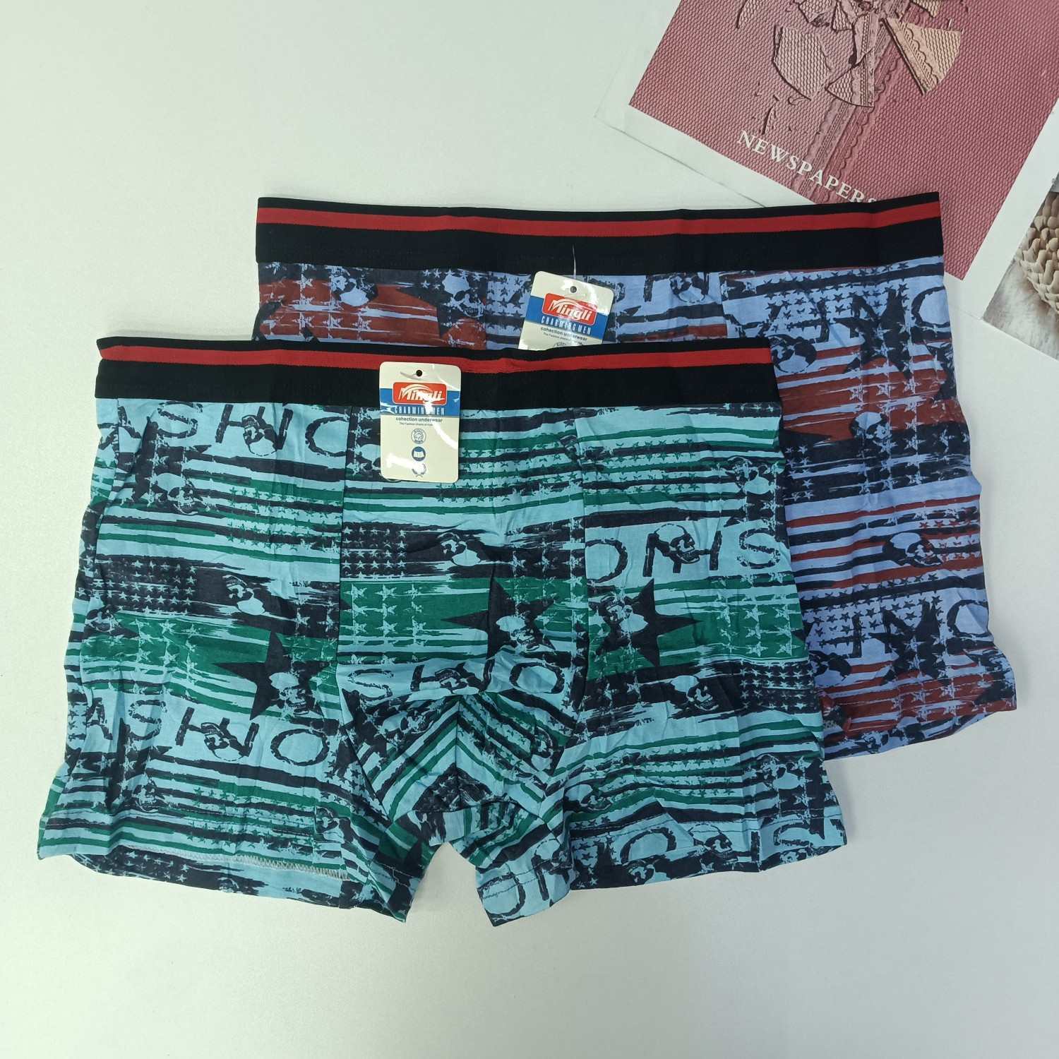 6349# Costa Rican Bestseller Men's Underwear, Personalized graffiti letter Briefs, multi-color men's briefs QNI details Picture