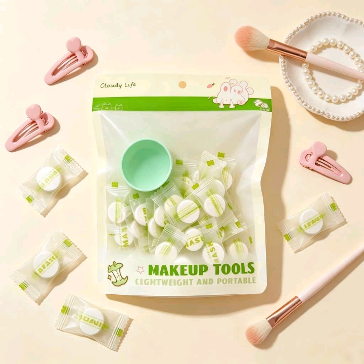 50-piece individually packaged compressed mask paper, lightweight disposable wet mask buckle, portable hydrating DIY mask tool detail image 5