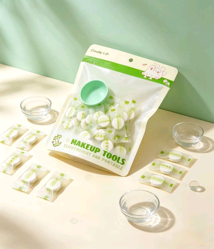 50-piece individually packaged compressed mask paper, lightweight disposable wet mask buckle, portable hydrating DIY mask tool detail image 4