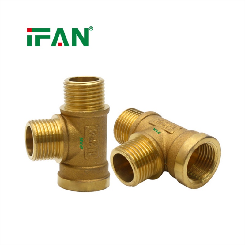 IFAN Factory Supply Brass Male-Threaded Tee Fitting