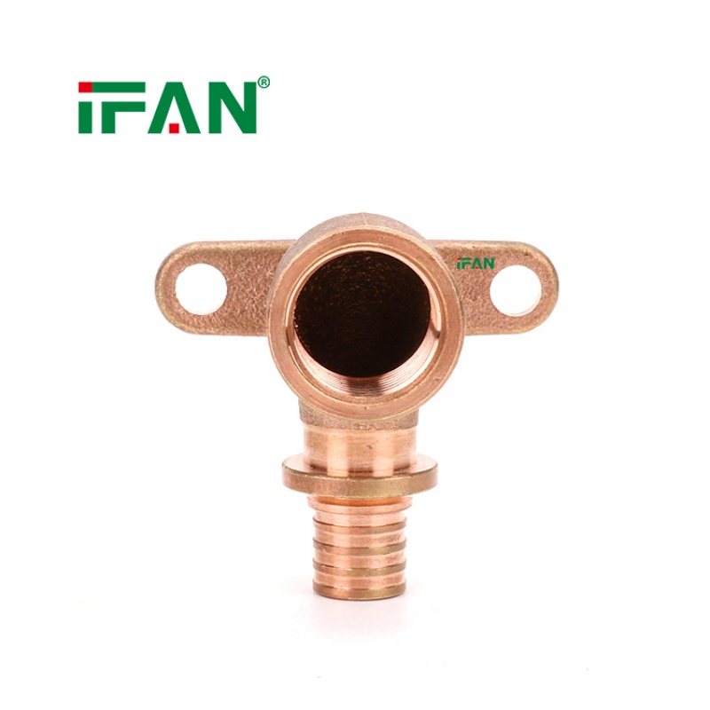 PEX Brass Axial Fitting – Female-Threaded Elbow with Mount