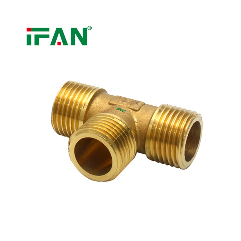 IFAN Machined Brass Fitting – Male-Threaded Tee Specification image