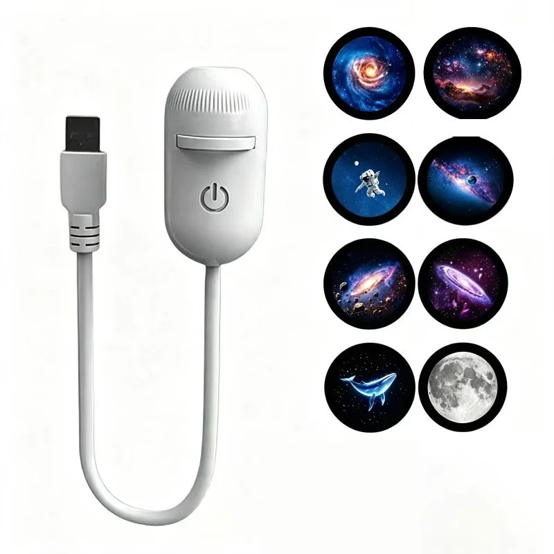 Cross-border bestseller USB starry sky projection light, car interior, home bedroom night light, romantic galaxy atmosphere light detail image 2