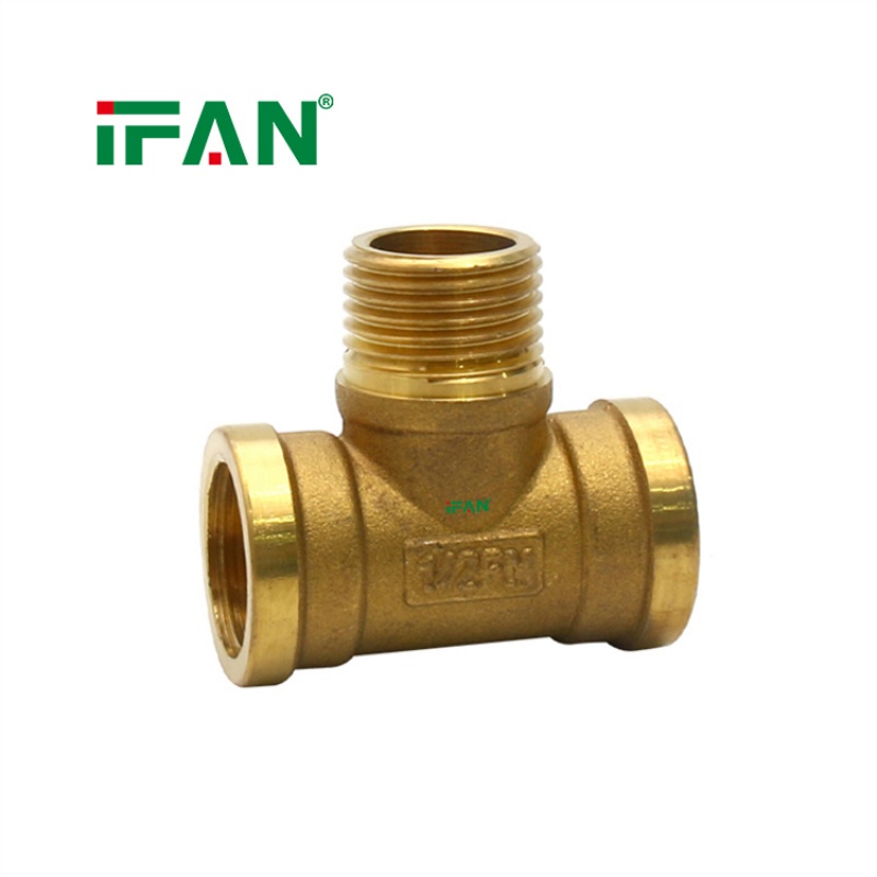 IFAN Factory Supply Brass Male-Threaded Tee Fitting Specification image