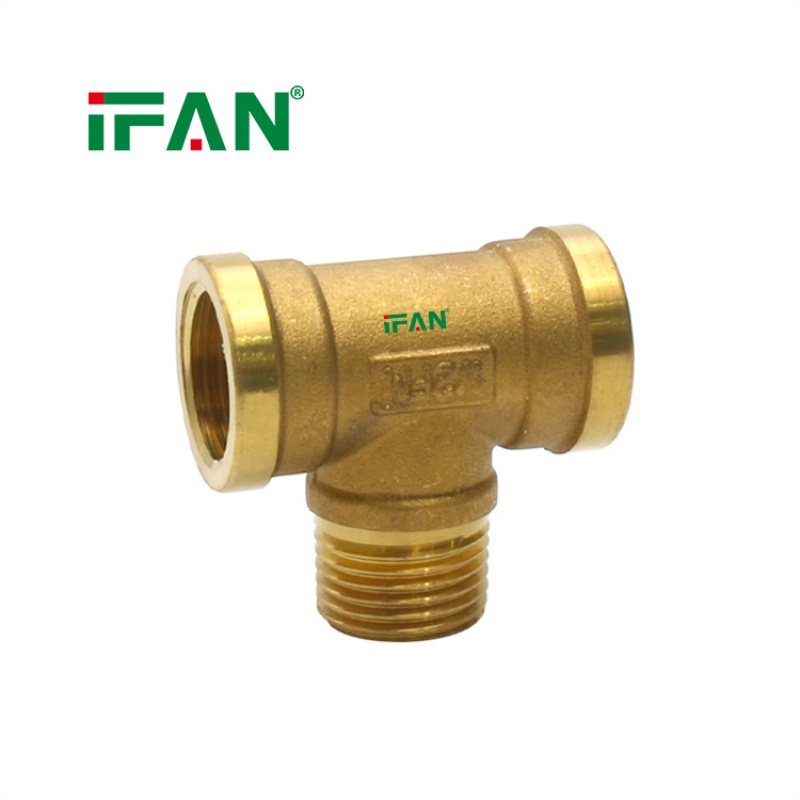 IFAN Factory Supply Brass Male-Threaded Tee Fitting Item Picture