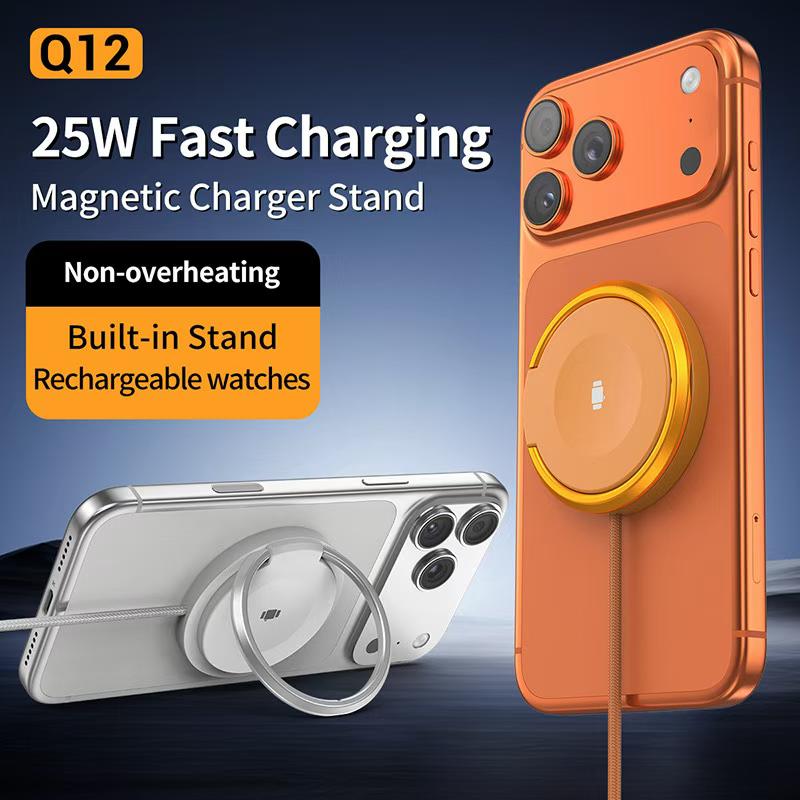 The 25W wireless charging fast charging alloy qi2.2 magnetic wireless charger is thin and light, suitable for Apple's 25W wireless charging detail image 2