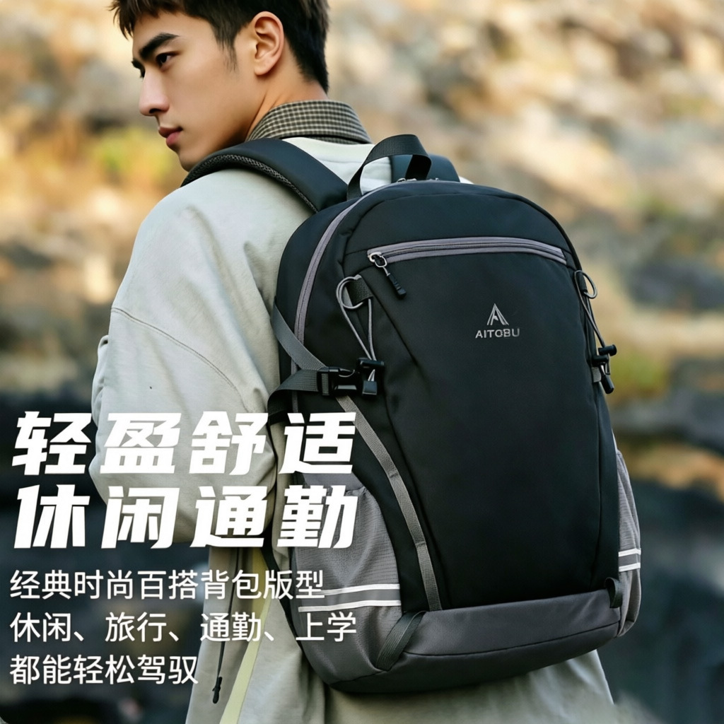 AITOBU lightweight backpack, outdoor travel business men's backpack, fashionable and casual backpack bag Application Scenario