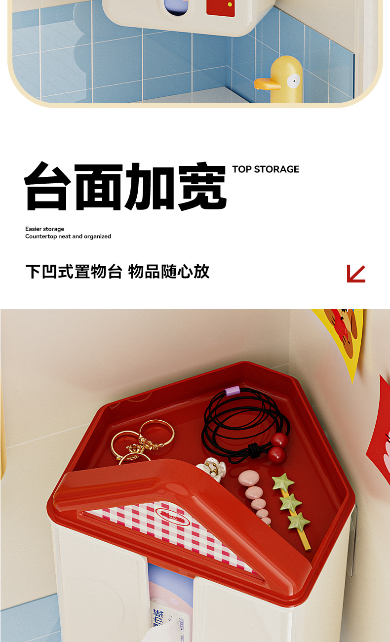N22-4997 tissue box, non-perforated wall-mounted cartoon tissue box, face towel storage box, wall-mounted toilet detail image 4
