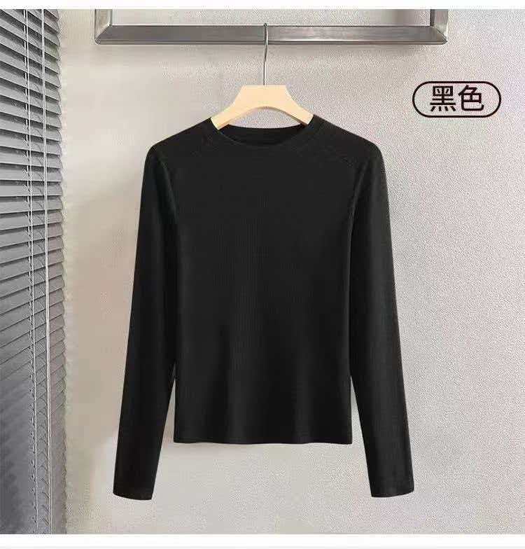 (Domestic stock) Fashionable women's knitted woolen sweater with sleeveless vest, warm and versatile for autumn and winter. Women's knitted woolen sweater base layer detail image 6