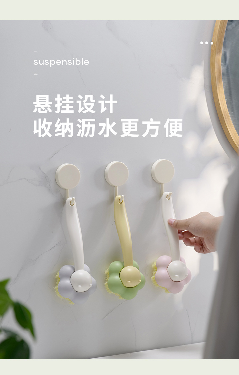 F34-D-71 shoe brush with soft bristles that won't damage shoes, cleaning clothes brush with soft bristles, white shoe brush detail image 3