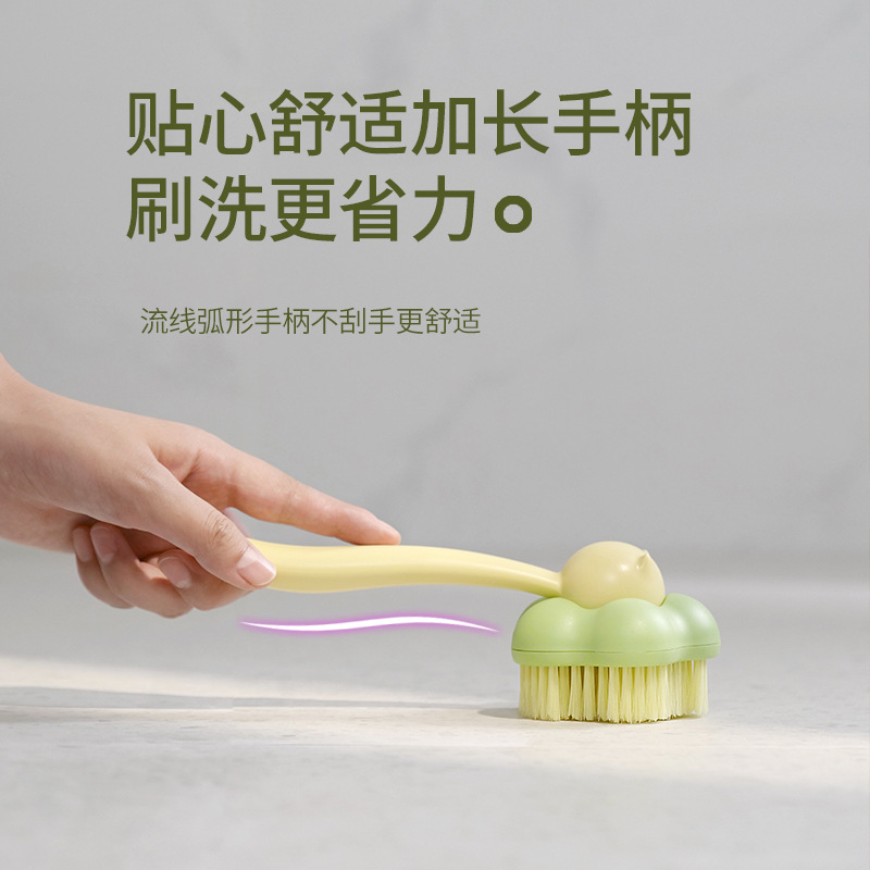 F34-D-71 shoe brush with soft bristles that won't damage shoes, cleaning clothes brush with soft bristles, white shoe brush details Picture