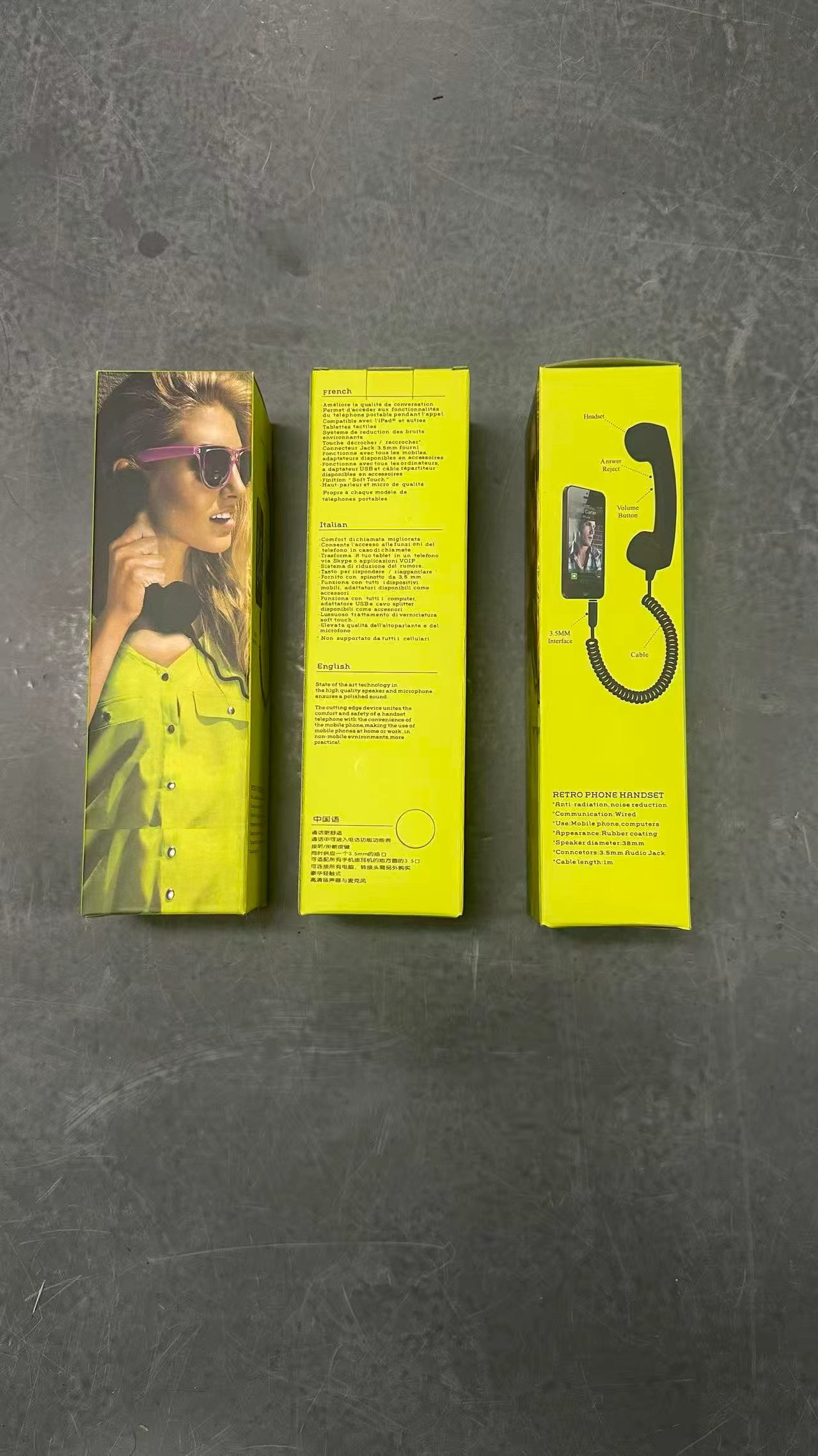 Mobile phone receiver, microphone, earphone, retro telephone style, landline handle, earphone receiver, universal type detail image 2