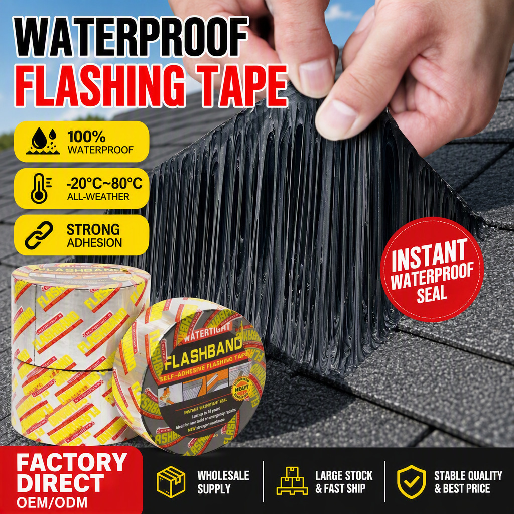 Wholesale of asphalt self-adhesive waterproof tape for roof color tile steel joint leakage repair without self-adhesive fireproof roll material from the manufacturer