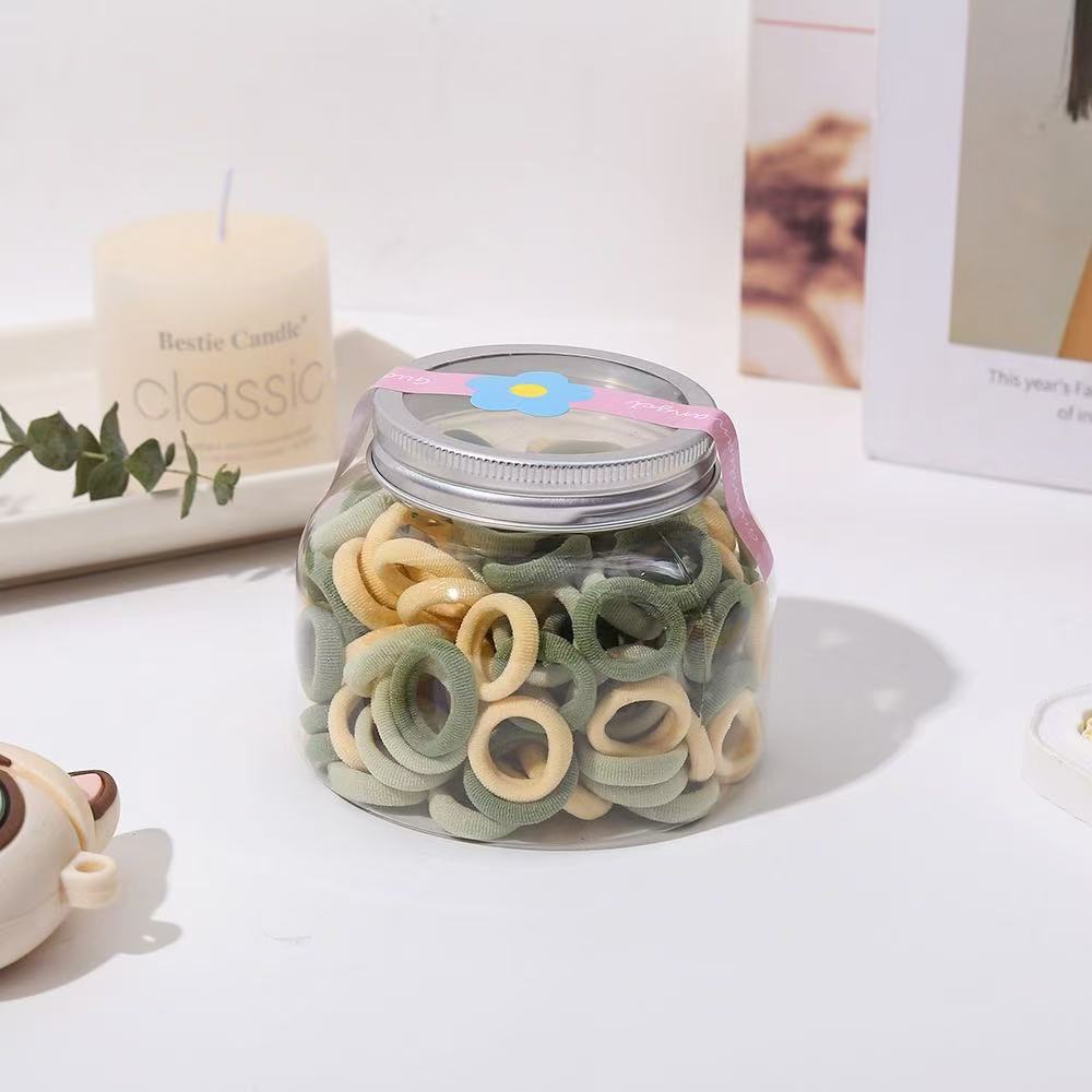Colorful hair band, glass can, hair accessory set, large intestine hair band, leopard print pattern telephone line headband, children's hair accessory accessory 140648359 details Picture