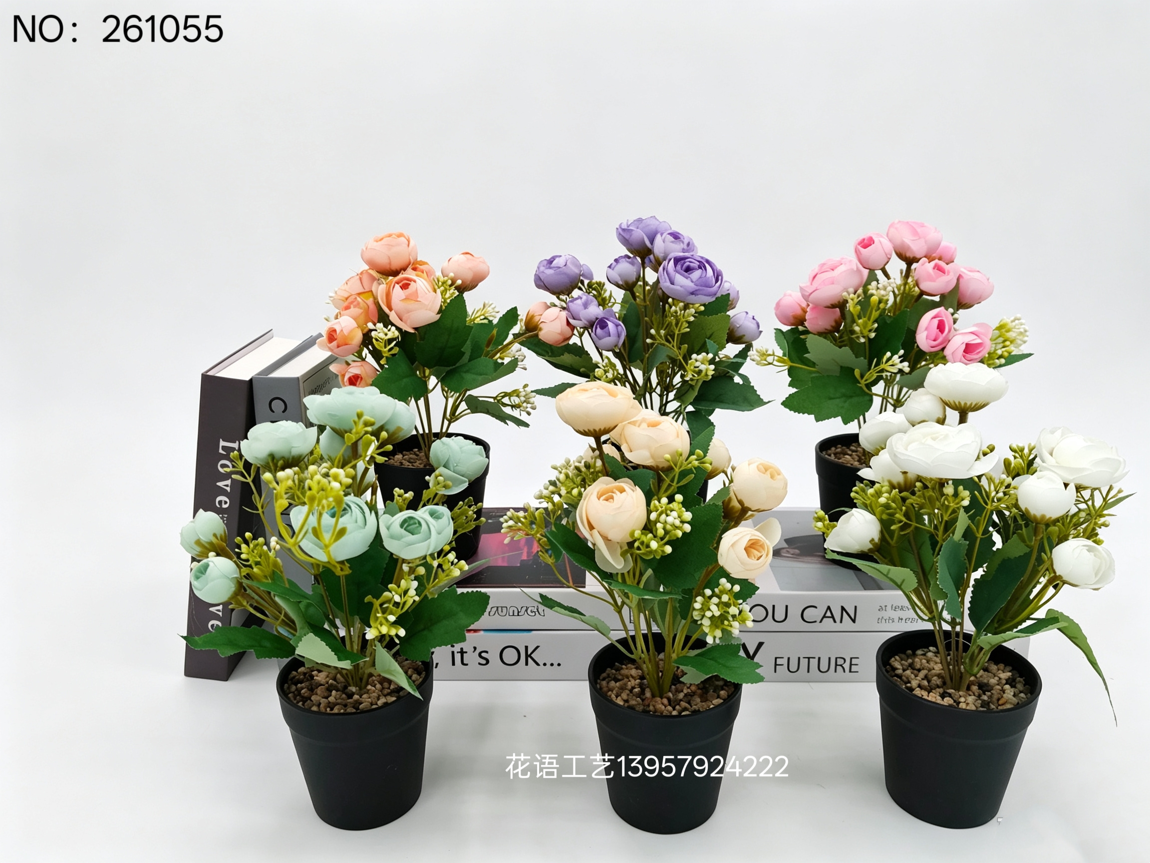 New faux tea bud bonsai table ornaments for foreign trade, indoor scene decoration, floral art handicrafts and ornaments details Picture